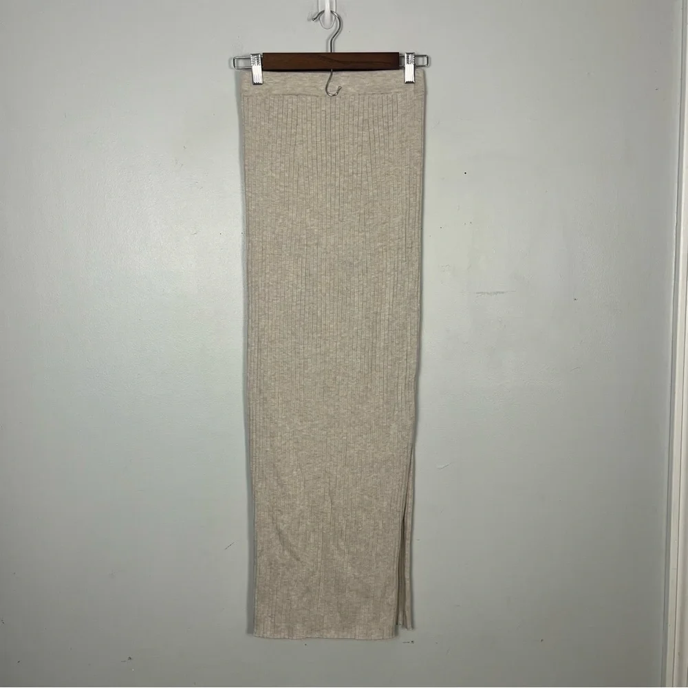 Peruvian Connection Midi Skirt Pima Cotton in tan size XS